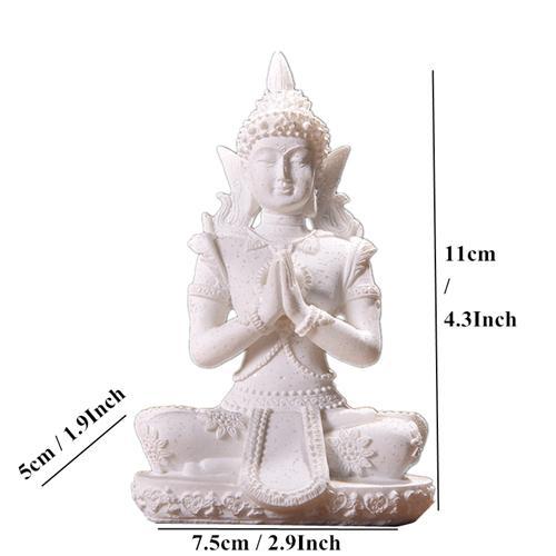 Meditating Buddha Sandstone Statue (Various Styles) - Indigo-Temple