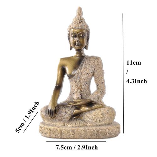 Meditating Buddha Sandstone Statue (Various Styles) - Indigo-Temple