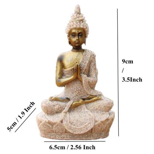 Meditating Buddha Sandstone Statue (Various Styles) - Indigo-Temple