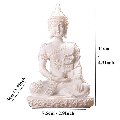 Meditating Buddha Sandstone Statue (Various Styles) - Indigo-Temple