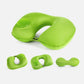 Hand-Press Inflatable Travel Pillow - Indigo-Temple