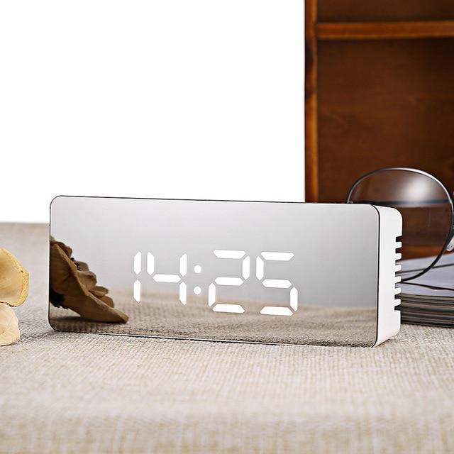 3 In 1 Digital LCD Mirror Alarm Clock - Indigo-Temple