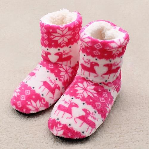 Unisex Cozy Cotton Slipper Boots - Indigo-Temple