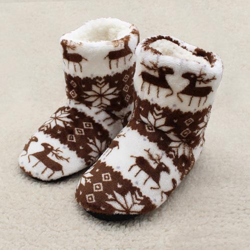 Unisex Cozy Cotton Slipper Boots - Indigo-Temple