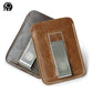Genuine Leather Wallet with Money-Clip - Indigo-Temple