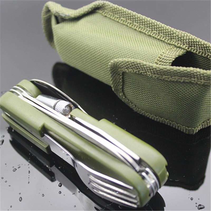 Folding Outdoor Multi-Tool with LED - Indigo-Temple