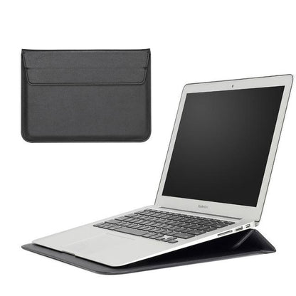 Leather Laptop Case with Stand Function - Indigo-Temple