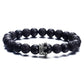 Classic Lava Stone Handmade Unisex  Beaded Bracelets - Indigo-Temple