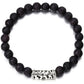 Classic Lava Stone Handmade Unisex  Beaded Bracelets - Indigo-Temple