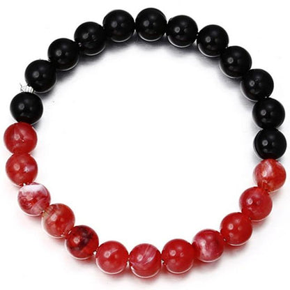 Classic Lava Stone Handmade Unisex  Beaded Bracelets - Indigo-Temple
