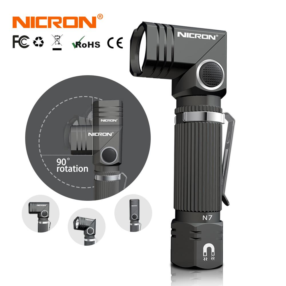 Nicron™ N7 - 90° Hands-Free LED Tactical Flashlight - Indigo-Temple