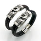 BAYZANT - Stainless Steel & Leather Charm Bracelet - Indigo-Temple