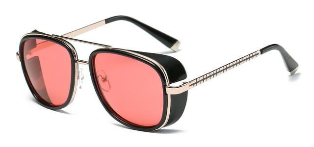 Iron Man Side-Shielded Men's Sunglasses - Indigo-Temple
