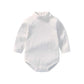 100% cotton Baby Bodysuit With long Sleevs And Turtle Neck - Indigo-Temple