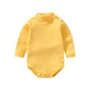 100% cotton Baby Bodysuit With long Sleevs And Turtle Neck - Indigo-Temple