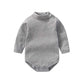 100% cotton Baby Bodysuit With long Sleevs And Turtle Neck - Indigo-Temple