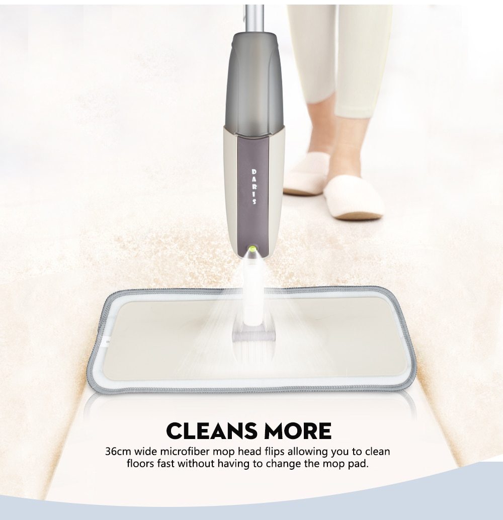 Spray-and-Sweep Quick-Cleaning Microfiber Mop - Indigo-Temple