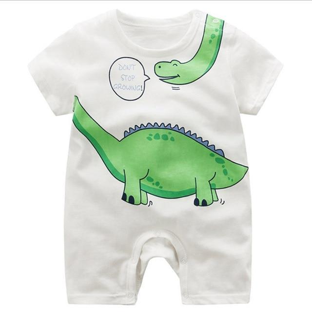 Adorable Short Sleeved Baby Bodysuit With A Cartoon Print - Indigo-Temple