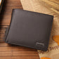 JINBAOLAI™ Genuine Leather Bi-Fold Wallet - Indigo-Temple