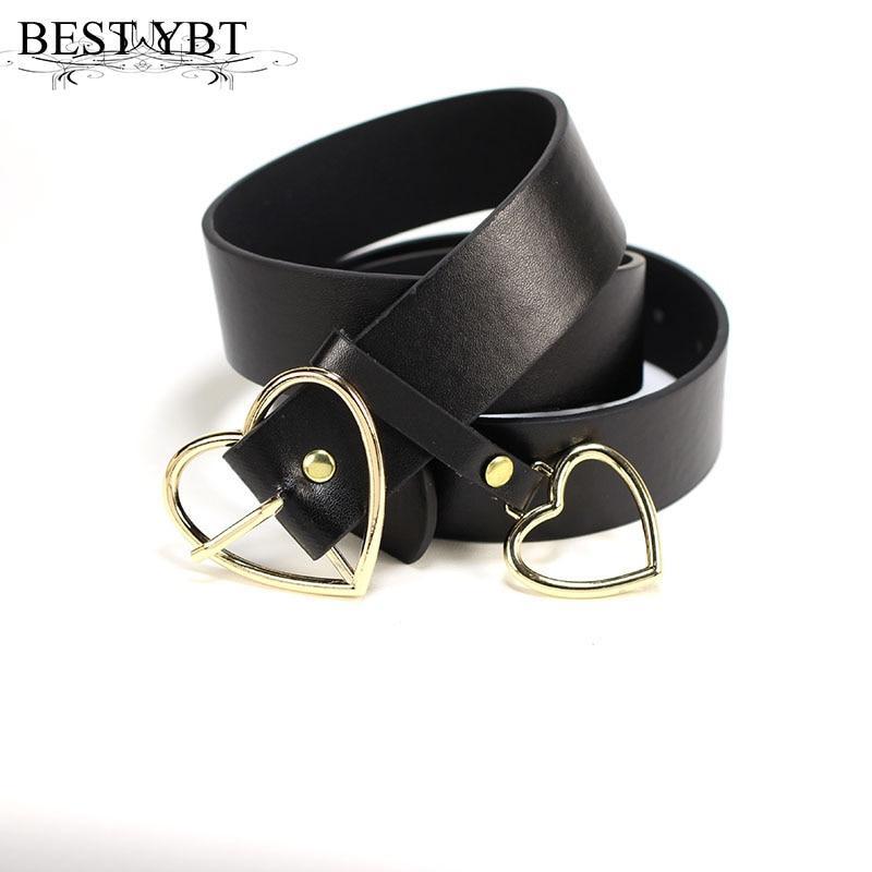 Heart Pin Buckle Women's Fashion Belt - Indigo-Temple