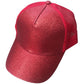 Glitter and Plain Women's Mesh Ponytail Cap - Indigo-Temple