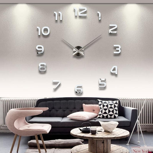 Decorative Modern 3D Wall Clock - Indigo-Temple