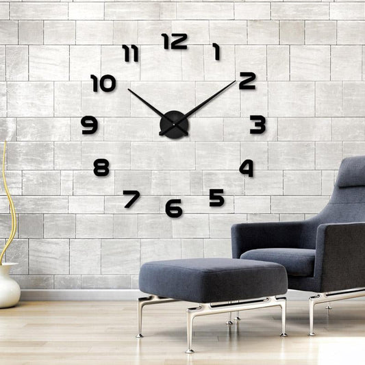 Decorative Modern 3D Wall Clock - Indigo-Temple