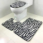 3-pc Anti-Slip Decorative Bathroom Mat Set - Indigo-Temple