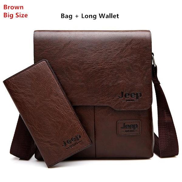 JEEP BULUO™ Leather Messenger Bag - Indigo-Temple