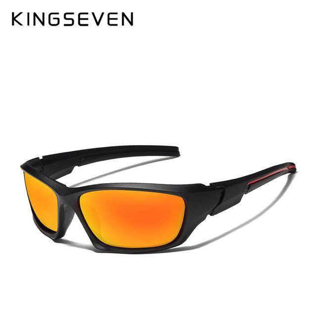 KINGSEVEN™ Sporty Flexible Men Polarized  Sunglasses - Indigo-Temple