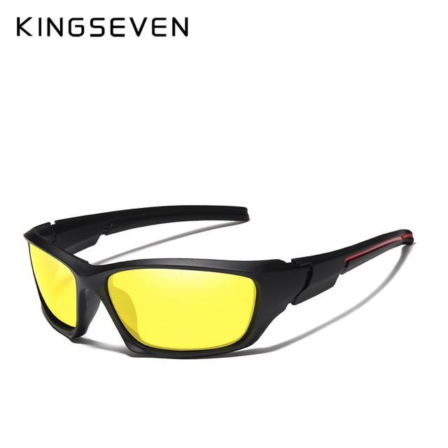 KINGSEVEN™ Sporty Flexible Men Polarized  Sunglasses - Indigo-Temple