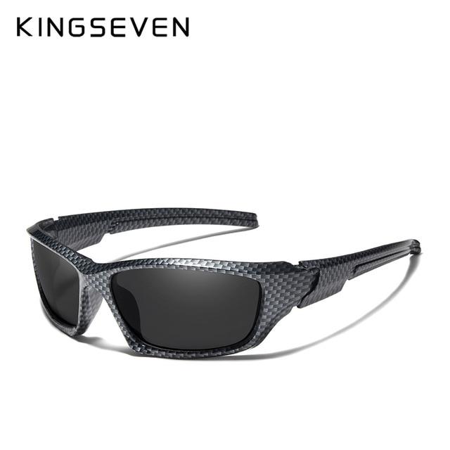 KINGSEVEN™ Sporty Flexible Men Polarized  Sunglasses - Indigo-Temple