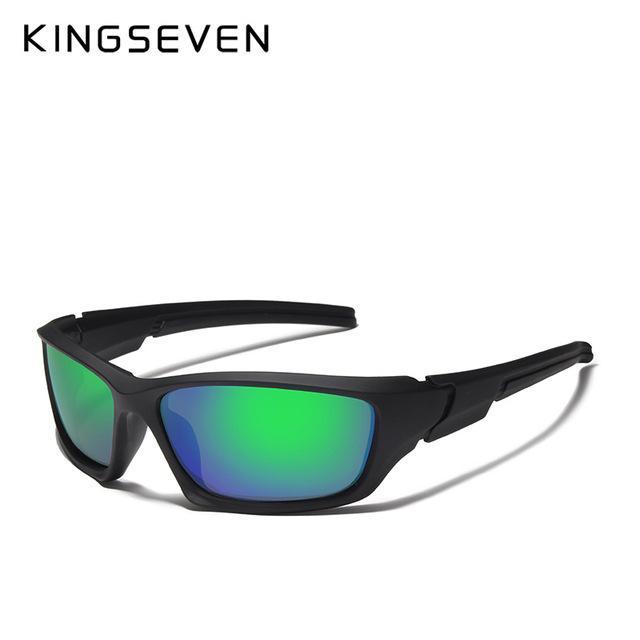 KINGSEVEN™ Sporty Flexible Men Polarized  Sunglasses - Indigo-Temple