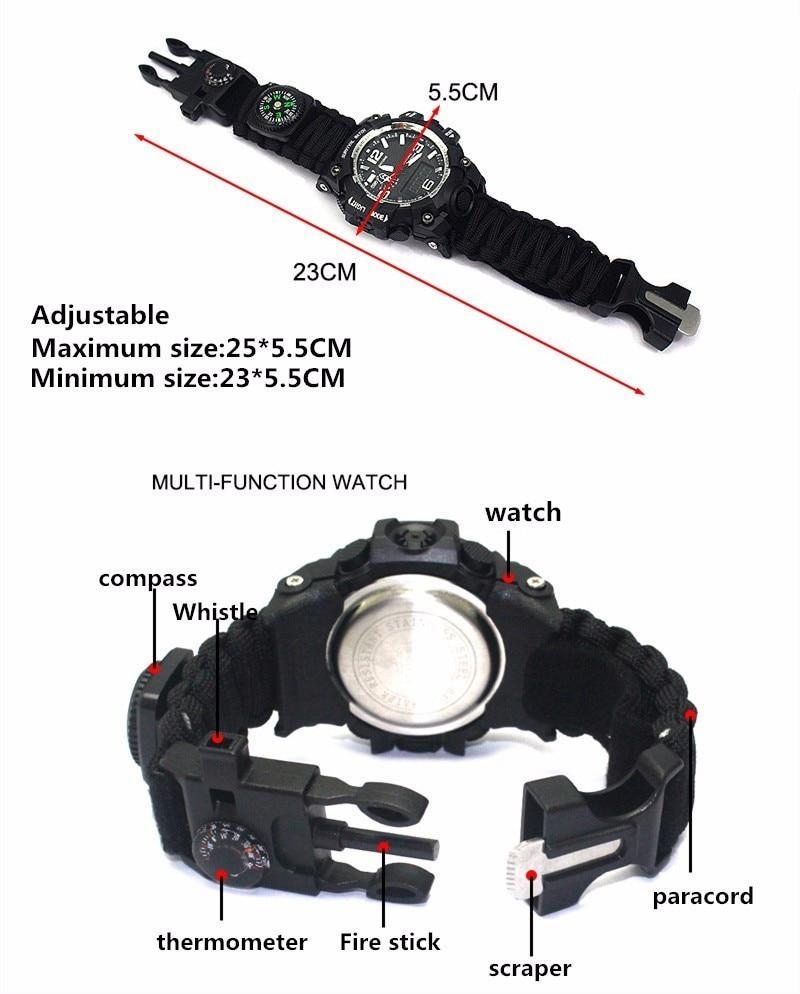 Ultimate Outdoor Survival Essentials Watch - Indigo-Temple