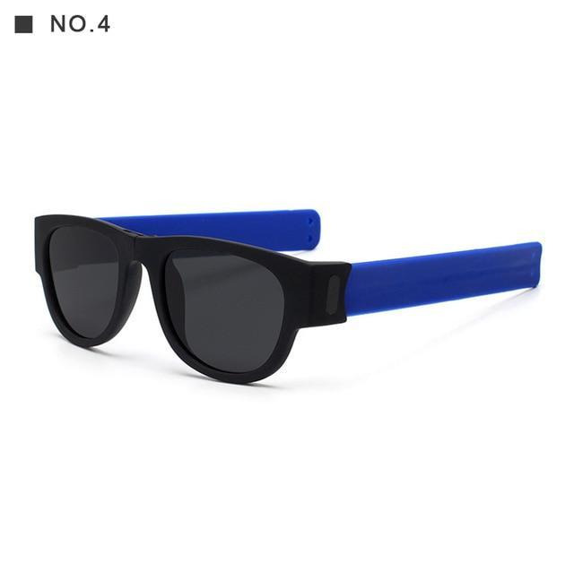 BendiShades™ Snap-Flex Polarized Unisex Sunglasses - Indigo-Temple