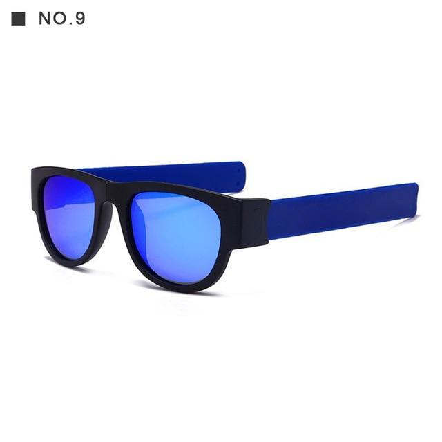 BendiShades™ Snap-Flex Polarized Unisex Sunglasses - Indigo-Temple