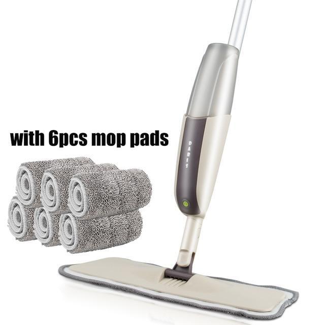 Spray-and-Sweep Quick-Cleaning Microfiber Mop - Indigo-Temple