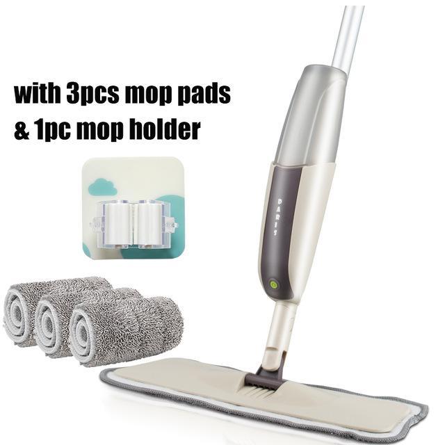 Spray-and-Sweep Quick-Cleaning Microfiber Mop - Indigo-Temple