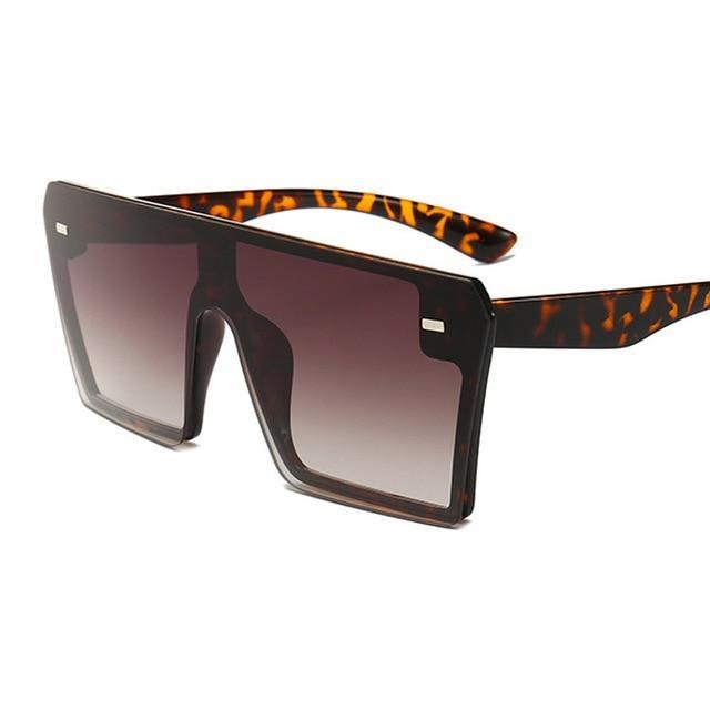 Large-Frame Women's Fashion Anti-UV Sunglasses - Indigo-Temple
