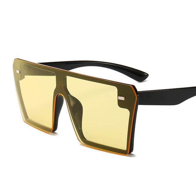 Large-Frame Women's Fashion Anti-UV Sunglasses - Indigo-Temple