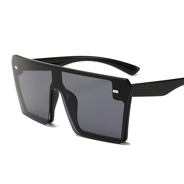 Large-Frame Women's Fashion Anti-UV Sunglasses - Indigo-Temple