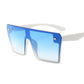 Large-Frame Women's Fashion Anti-UV Sunglasses - Indigo-Temple