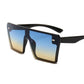 Large-Frame Women's Fashion Anti-UV Sunglasses - Indigo-Temple