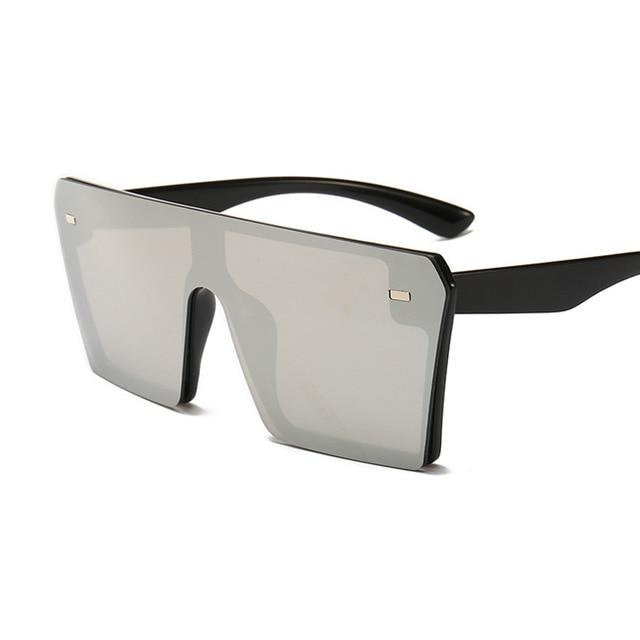 Large-Frame Women's Fashion Anti-UV Sunglasses - Indigo-Temple