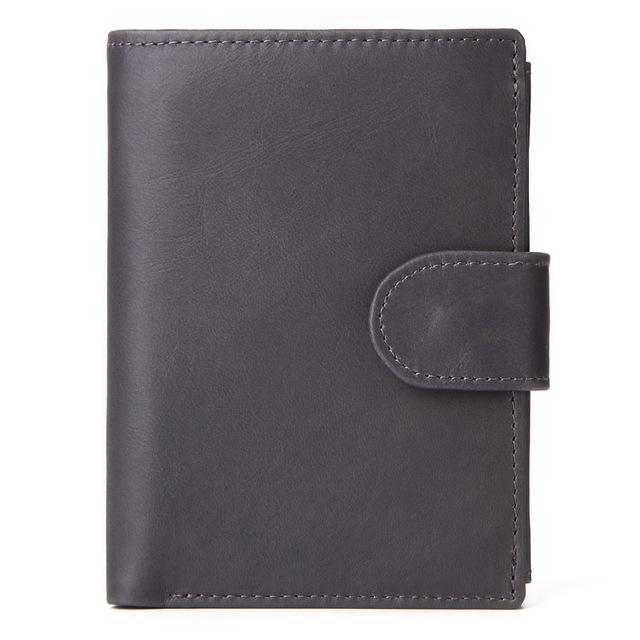 MISFITS™ Vintage Snap-Closure Genuine Leather Wallet - Indigo-Temple