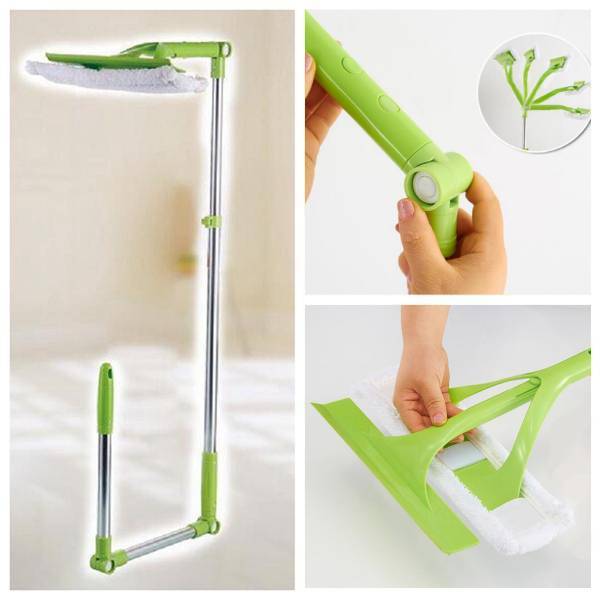 AnyAngle® - Adjustable Telescopic Window Multi Cleaning Mop - Indigo-Temple