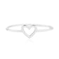 Delicate 1-Piece Women's Heart Ring - Indigo-Temple