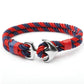 HOMOD™ Nautical Hook Unisex Rope Bracelet - Indigo-Temple