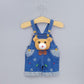 Baby Jeans Overall With Cute Animal Face - Indigo-Temple