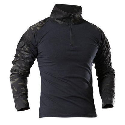 US Army Style Combat Cargo Shirt - Indigo-Temple